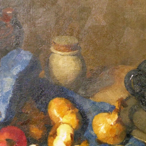 Stilleven geschilderd door Schilderij van de Belgische kunstenaar Guillaume Michiels