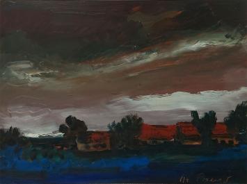 Gabriel De Pauw met een donker kunstwerk