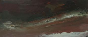 Dreigende lucht boven de boerderij