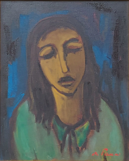 Gabriel De Pauw met een expressionistisch schilderij