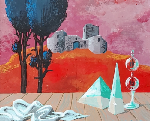 Surrealistisch schilderij van Gaston Bogaert kopen