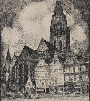 Grafisch kunstwerk van Gustaaf Crommelynck