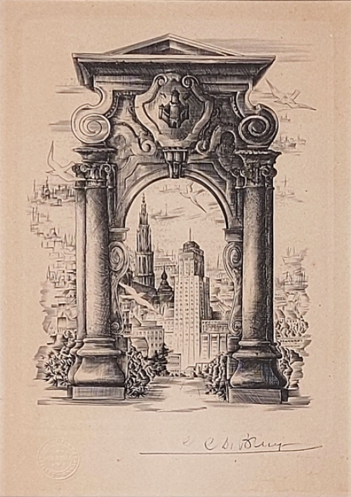 Gravure  van Gustaaf De Bruyne