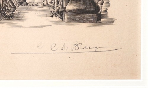 Gustaaf De Bruyne met een gravure 4de staat