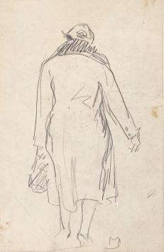 Maurice Dupuis met een potloodtekening