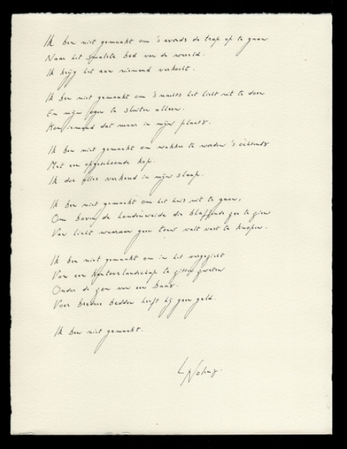 Gedicht van Leonard Nolens kopen