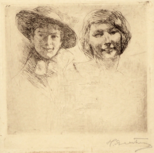 Ets van de Belgische kunstenaar Hendrik Geertsen