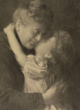 Geo Geirnaert met een potloodtekening uit 1901