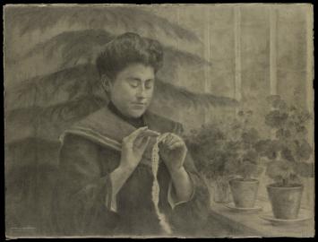 Portrettekening van Georges Geirnaert kopen