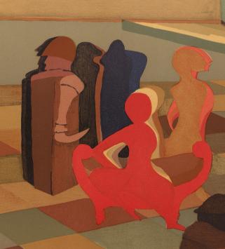 Kunstwerkje uit 1969 op papier van Vic Gentils kopen