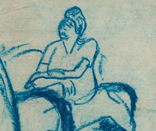 Kunstenaar Vic Gentils, tekening uit 1942