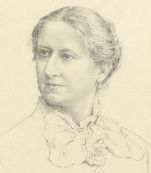 Geo Geirnaert met een potloodtekening uit 1912