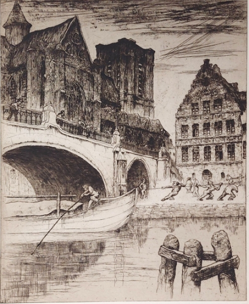 Ets van de Belgische kunstenaar Geo Langie uit Gent