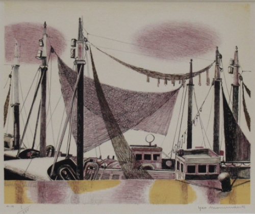 Litho van Geo Mommaerts Belgische kunstenaar