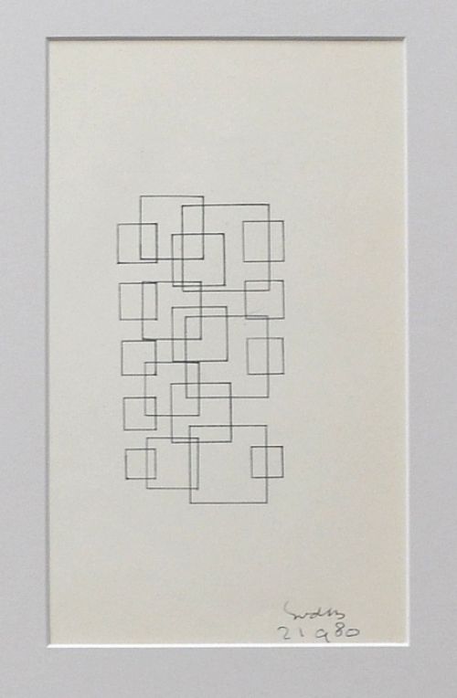 Geometrische compositie zwarte vierkanten