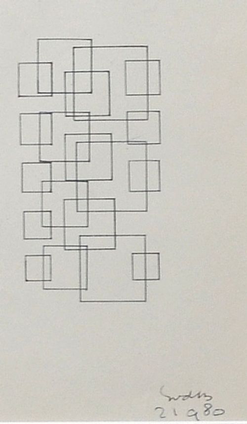 Geometrische compositie zwarte vierkanten