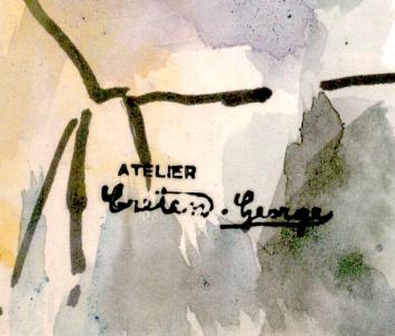 Kunstwerk op papier van Georges Creten