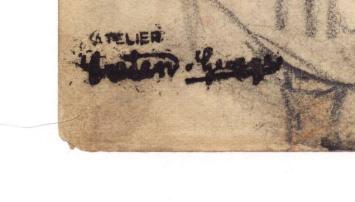 Kunstwerk op papier van Georges Creten