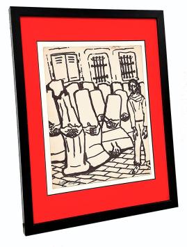 Kunstwerk op papier van Georges Creten