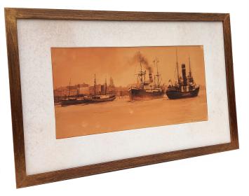 Boten en stoomboten op de Schelde