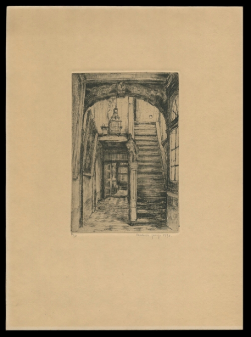 Gravure van Belgische kunstenaar Georges Averhals