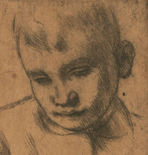 Triestig kijkende jongen