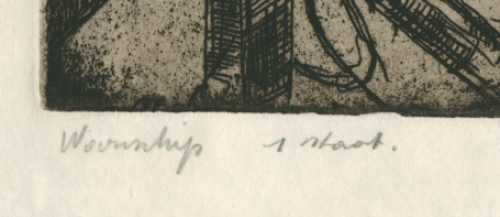 Georges Averhals met een ets in goede conditie