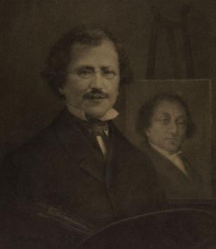 Geo Geirnaert met een potloodtekening uit 1894