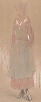 Georges Lemmers met een pasteltekening