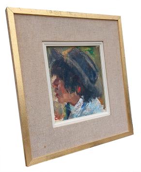 Georges (Joris) Steel  met een portret