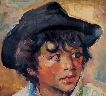 Kunstwerk  op bord geschilderd