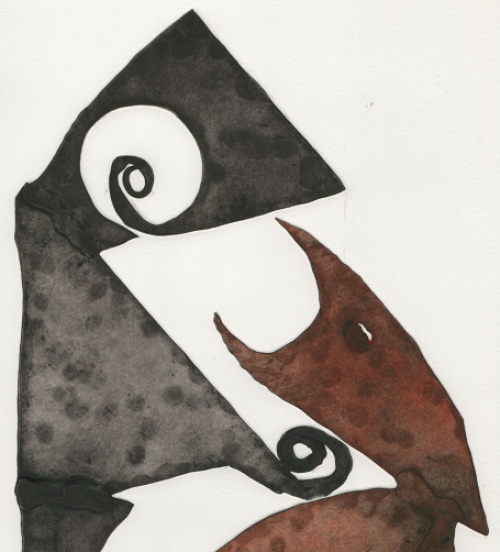 Kunstwerkje van de Belgische kunstenaar Reinhoud D\'Haese