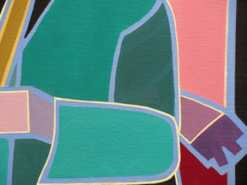 Figuratief abstract schilderij van G. Van Reede