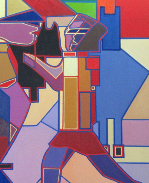 Abstract schilderij van G. Van Reede