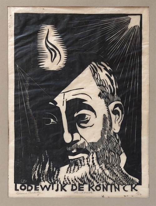 Lino van de Belgische kunstenaar Gerard Baksteen