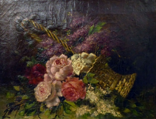 Bloemenstilleven van Gerhard Blom uit 1890