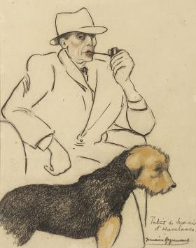 Germaine Hagemans met een portret