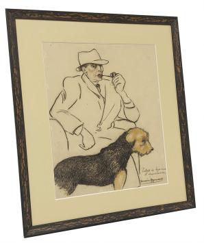 Marnix d'Haveloose et son chien