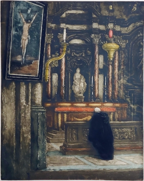 Belgische kunstschilder en etser Albert Geudens