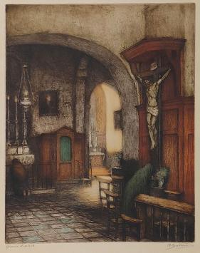 Belgische kunstschilder en etser Albert Geudens
