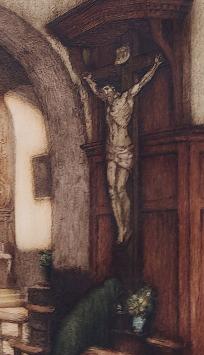 Biddend in de sacristie 184/300