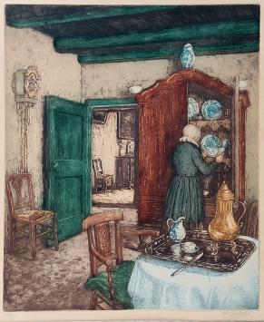 Belgische kunstschilder en etser Albert Geudens