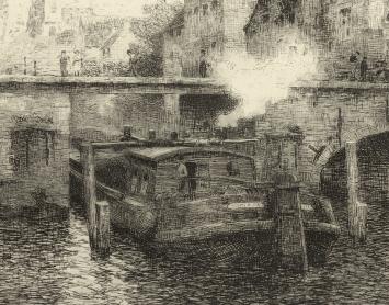 Victor Olivier Gilsoul  met eern ets uit Mechelen