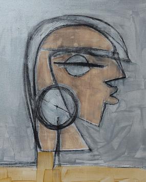 Groot modern schilderij van Glenn Vandesande uit 2003