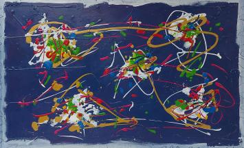 Groot modern schilderij van Glenn Vandesande