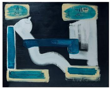 Abstract schilderij uit 2003 kopen van de Belgische kunstenaar Glenn Vandesande