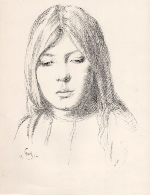 Georges-Marie Baltus met een litho