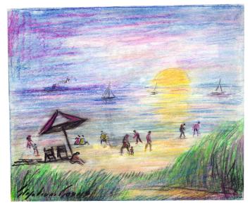 De Belgische tekenaar Stephan Gorus met een tekening