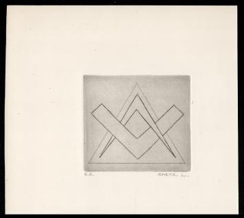 Abstracte ets van de Belgische kunstenaar Léon Smets kopen