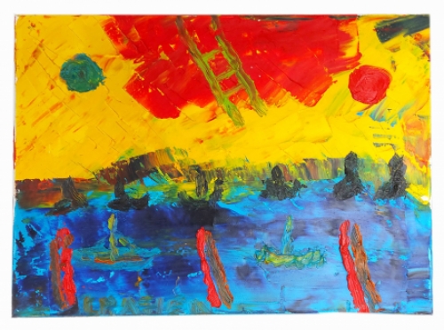 schilderij van de Belgische schilder Gratien Dendooven